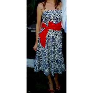 Anthropologie Tabitha Strapless Dress Size 2